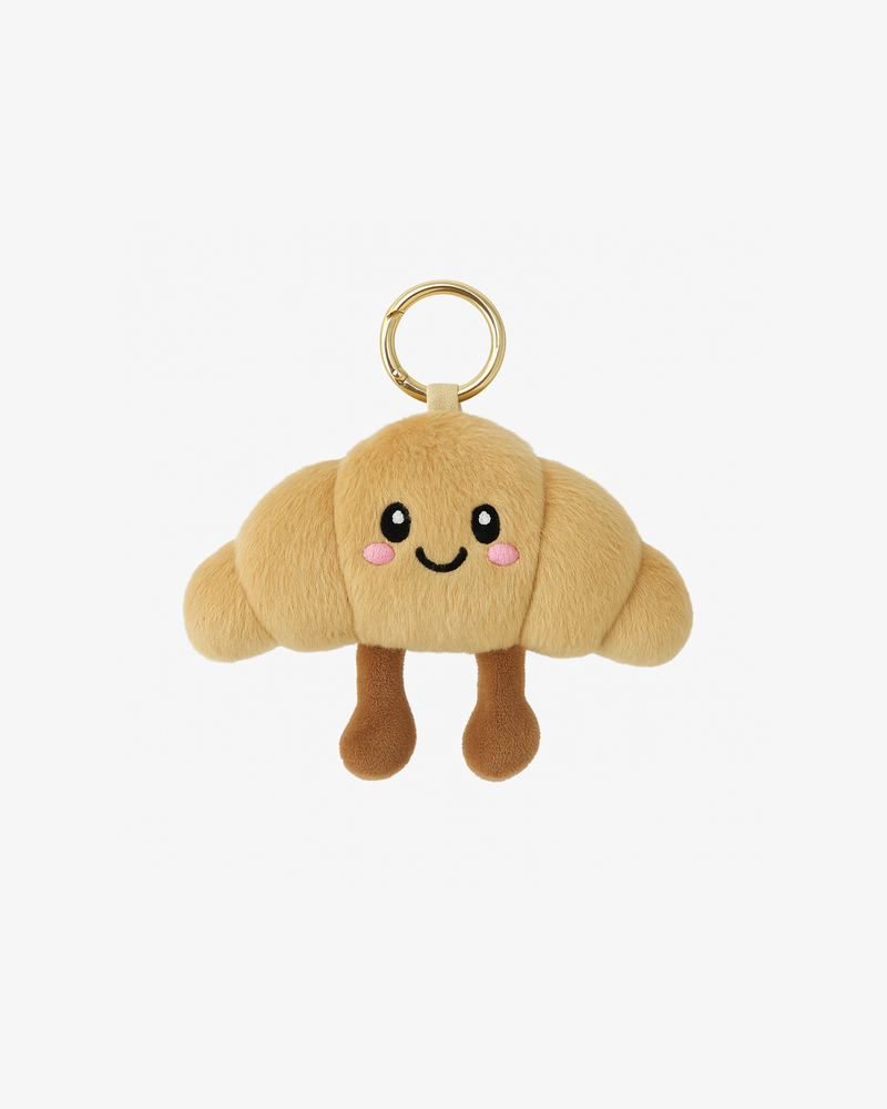 Croissant bag charm