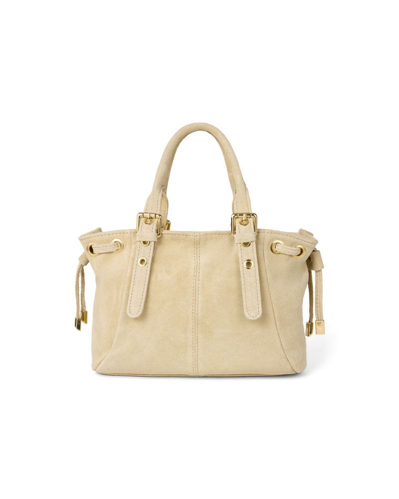 Mini suède muse bag cremé