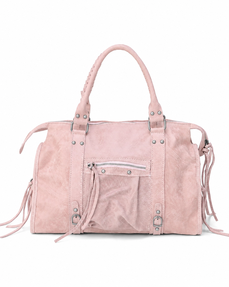 It girl bag vanilla pink silver