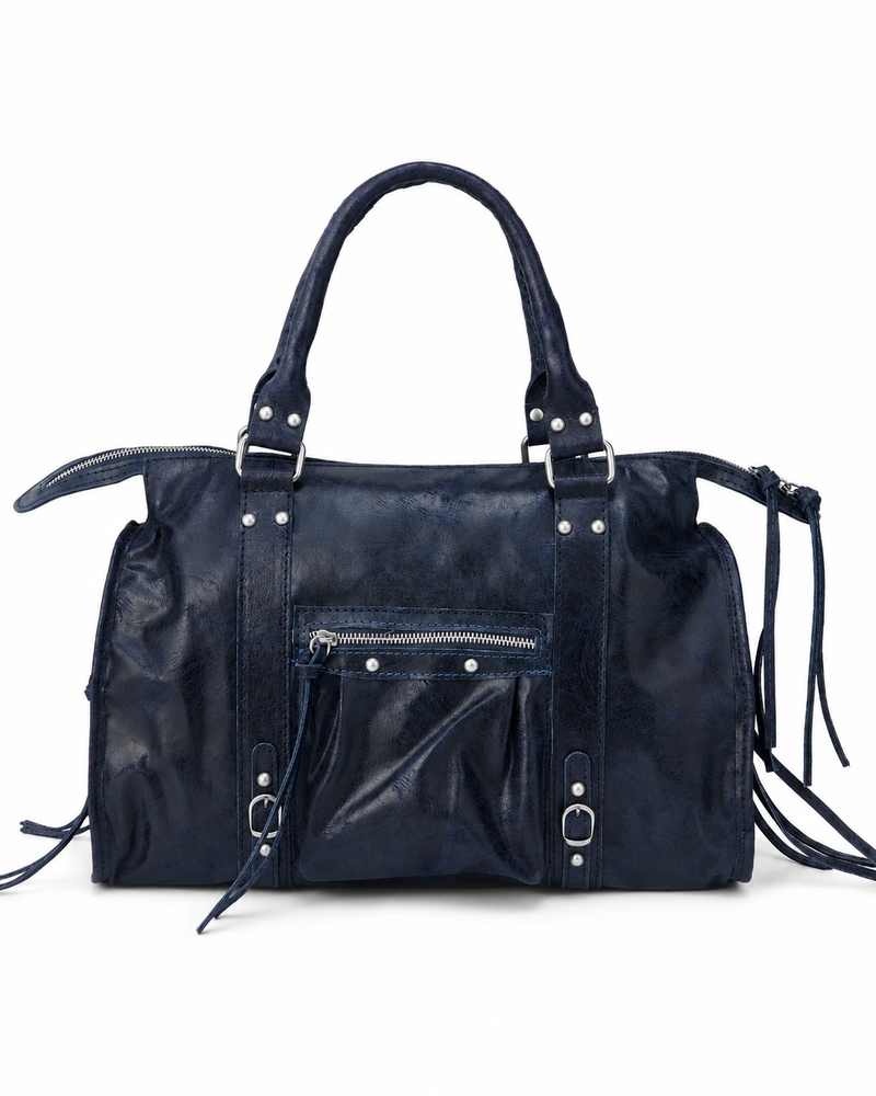 It girl bag Navy silver